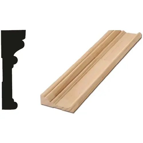 RB 03 1-1/16 in. x 3-1/2 in. x 88 in. Solid Pine Door and Window Casing Unfinished