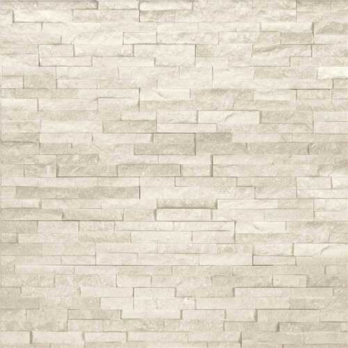 Arctic White Mini Ledger Panel 4.5 in. x 16 in. Natural Marble Wall Tile 5 sq. ft. /case - pack of 10