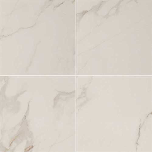 Carrara White 24 in. x 24 in. Polished Porcelain Floor and Wall Tile (448 sq. ft./Pallet)