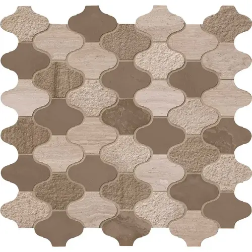 Arctic Storm Arabesque 12 in. x 12 in. Textured Marble Floor and Wall Tile (10.5 sq. ft./Case) - pack of 10