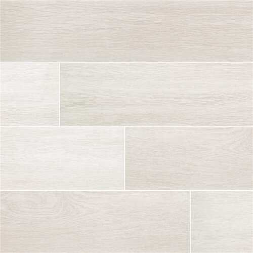 MS International, Inc NHDWOOCREBL6X36 Woodcrest Blanco 6 in. x 36 in. Matte Porcelain Wood Look Floor and Wall Tile (13.5 sq. ft./Case)