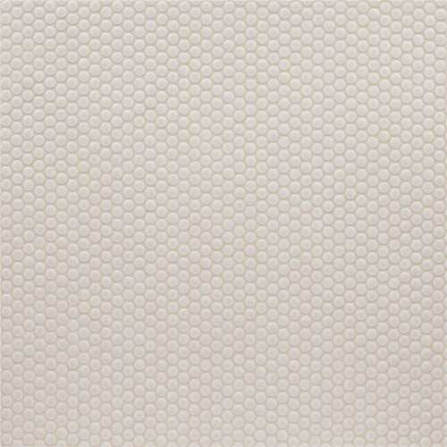 Penny Round Bianco 12 in. x 13 in. x 6 mm Ceramic Mesh-Mounted Mosaic Tile (14.36 sq. ft. / case) - pack of 25