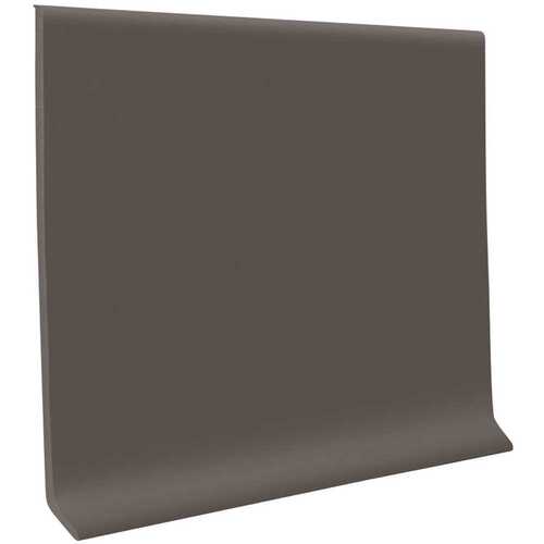 ROPPE 40CR2P193 Pinnacle Rubber Black Brown 4 in. x 1/8 in. x 48 in. Wall Cove Base