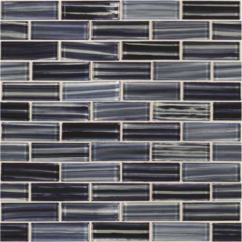 Oceania Azul 11.75 in. x 12 in. Textured Glass Subway Wall Tile (9.8 sq. ft./Case)