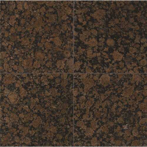 Baltic Brown 12 in. x 12 in. Polished Granite Floor and Wall Tile (10 sq. ft. / case) - pack of 10