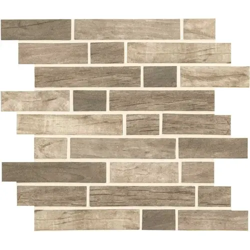 Drfitwood Interlocking 11.63 in. x 13.63 in. Matte Glass Wood Look Floor and Wall Tile (14.55 sq. ft./Case) - pack of 15