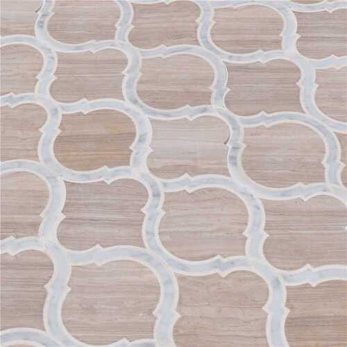 White Quarry Savona 13 in. x 15.13 in. Polished Marble Look Floor and Wall Tile (9.7 sq. ft./Case) - pack of 10