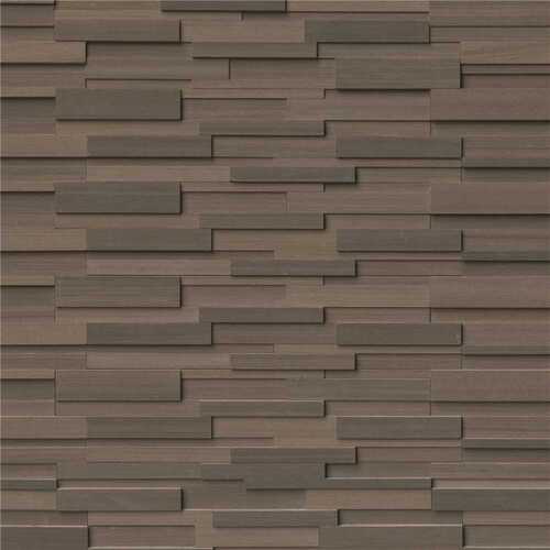 DBROWAV624-3DHP DBROWAV624-3DHP Brown Wave Brown 3D Ledger Panel 6 in. x 24 in. Textured Sandstone Wall Tile (60 sq. ft./Pallet)