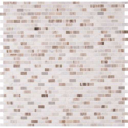 Palisandro 12 in. x 12 in. Polished Marble Look Floor and Wall Tile (10 sq. ft./Case) - pack of 10