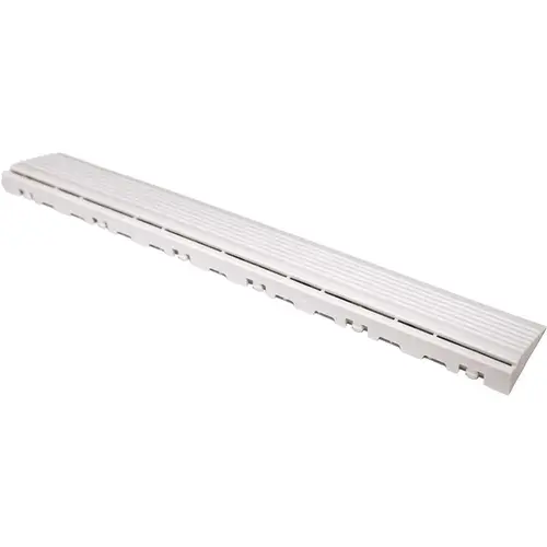 Swisstrax A504.031.600-2 15.75 in. Artic White Pegged Edging for 15.75 in. Modular Tile Flooring
