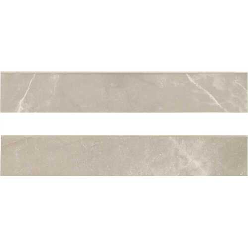 Madison Celeste Bullnose 3 in. x 18 in. Polished Porcelain Wall Tile (10 sq. ft./Case)