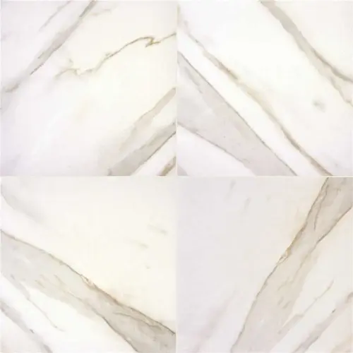 Pietra Calacatta Ivory 24 in. x 24 in. Polished Porcelain Stone Look Floor and Wall Tile (16 sq. ft./Case) - pack of 4