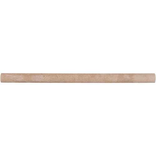 Ivory Pencil Molding 0.75 in. x 12 in. Honed Travertine Wall Tile (1 lin. ft.)