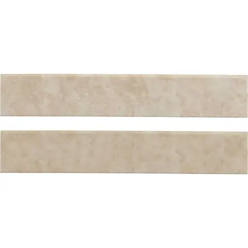 Ansello Ivory Bullnose 3 in. x 18 in. Matte Porcelain Wall Tile (10 sq. ft./Case)