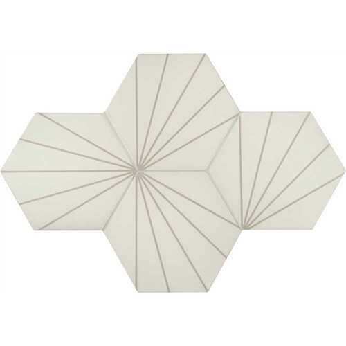 Starlight Hexagon 9 in. x 10 in. Matte Porcelain Stone Look Floor and Wall Tile (6.89 sq. ft./Case)