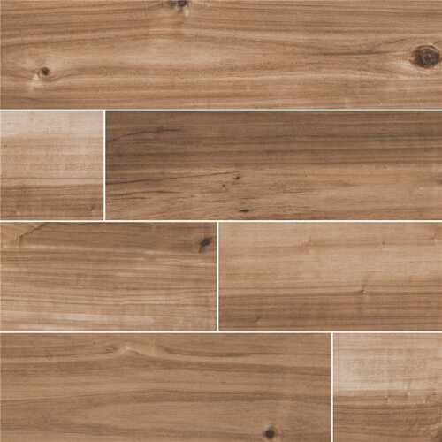 Havenwood Saddle 8 in. x 36 in. Matte Porcelain Wood Look Floor and Wall Tile (14 sq. ft./Case) - pack of 7