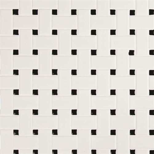 Retro Bianco Weave 11.73 in. x 11.73 in. Matte Porcelain Patterned Look Floor and Wall Tile (14.4 sq. ft./Case)