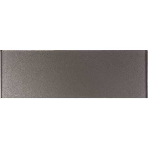 Metallic Gray 4 in. x 12 in. Glossy Glass Subway Wall Tile (5 sq. ft./Case)