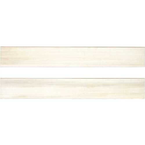 Water Color Bianco Bullnose 3.5 in. x 24 in. Matte Porcelain Wall Tile (24 lin. ft./Case) - pack of 12