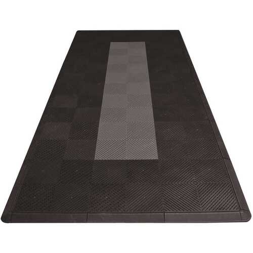 4.3 ft. x 9.6 ft. Grey with Black Border Moto Pad Kit - ECO