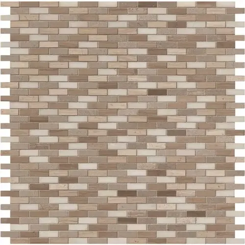 Arctic Storm 12.13 in. x 12.75 in. Honed Marble Look Floor and Wall Tile 0.98 sq. ft./Each Multi-Color