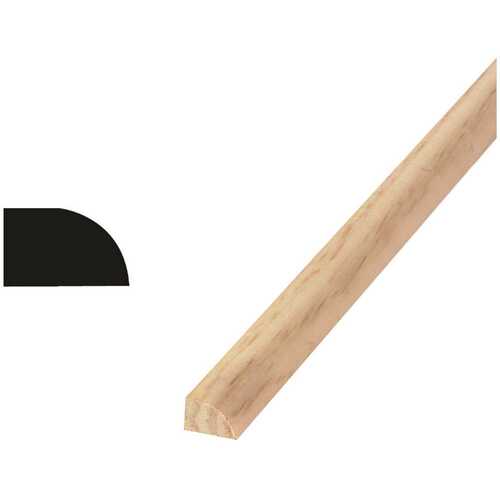 WM 129 7/16 in. x 11/16 in. x 96 in. Solid Pine Shoe Base Moulding Unfinished