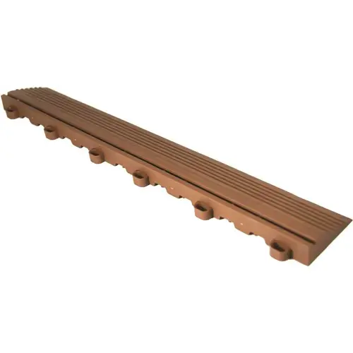 Swisstrax A504.031.105a-2 15.75 in. Walnut Brown Looped Edging for 15.75 in. Modular Tile Flooring
