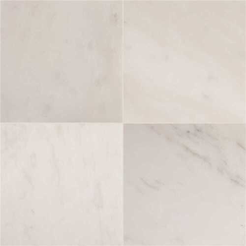 MS International, Inc THDVENWHT1212 Greecian White 12 in. x 12 in. Polished Marble Floor and Wall Tile (5 sq. ft./Case)