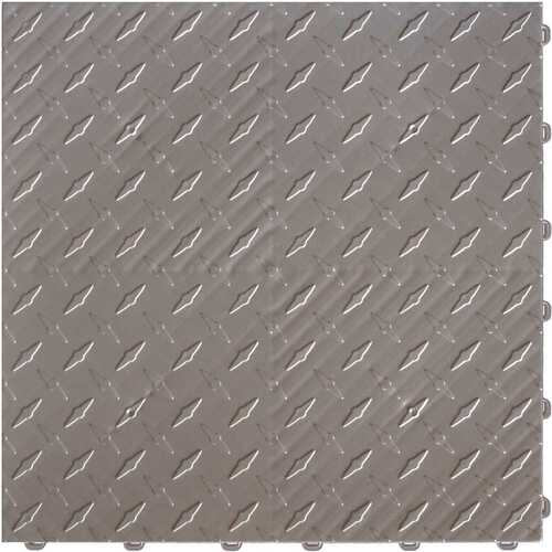 Swisstrax A504.201.203-9 15.75 in. x 15.75 in. Slate Grey Diamond Trax 9-Tile Modular Flooring Pack (15.5 sq. ft./case)
