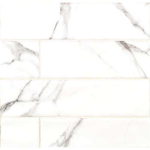 Carrara Crafted 3 in. x 12 in. Matte Ceramic Wall Tile (13 sq. ft./Case)