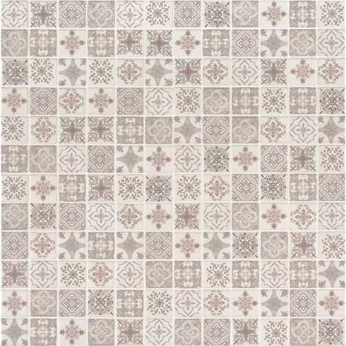 Encaustic Anya 11.81 in. x 11.81 in. Glossy Porcelain Patterned Look Wall Tile (14.55 sq. ft./Case)