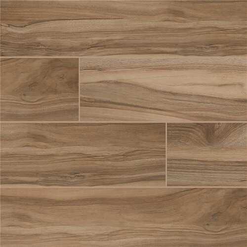 Meliana Amber 9 in. x 48 in. Matte Porcelain Floor and Wall Tile (12 sq. ft./Case) - pack of 4