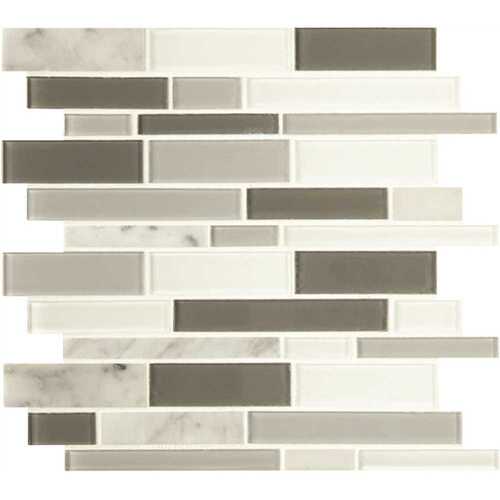 Positano Interlocking 11.75 in. x 13.5 in. Textured Glass Patterned Look Wall Tile (15 sq. ft./Case)