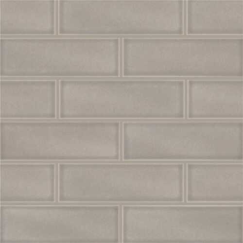 Morning Fog 4 in. x 12 in. Glossy Ceramic Subway Wall Tile (4.95 sq. ft./Case)