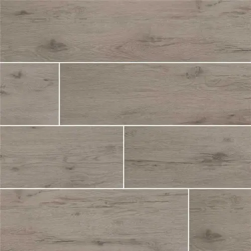 Celeste Gray 8 in. x 40 in. Matte Ceramic Wood Look Floor and Wall Tile (11.1 sq. ft./Case) - pack of 5