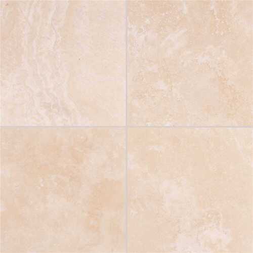 Tuscany Beige 18 in. x 18 in. Honed Travertine Stone Look Floor and Wall Tile (2.25 sq. ft./Each)