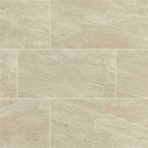 Sable Gray 12 in. x 24 in. Polished Porcelain Stone Look Floor and Wall Tile (16 sq. ft./Case)