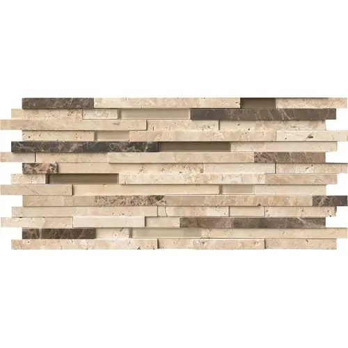 Ashlar Rock Interlocking 8.38 in. x 18 in. Mixed Multi-Surface Floor and Wall Tile (1 sq. ft./Each)