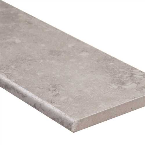 Napa Gray Bullnose 3 in. x 13 in. Matte Ceramic Wall Tile (10.83 lin. ft. / case) - pack of 10