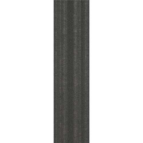 Foss 7STPP33016TP Gray Commercial/Residential 9 in. x 36 in. Peel and Stick Carpet Tile Plank 16 Tiles/Case (36 sq. ft.) Shadow - pack of 16