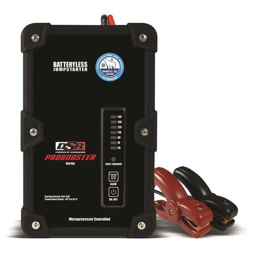 Schumacher DSR ProSeries Battery-less Ultracapacitor Jump Starter with Built-in Voltmeter - 450 Amps