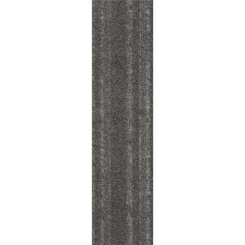 Foss 7STPP66016TP Gray Commercial/Residential 9 in. x 36 in. Peel and Stick Carpet Tile Plank 16 Tiles/Case (36 sq. ft.) Sky Grey - pack of 16