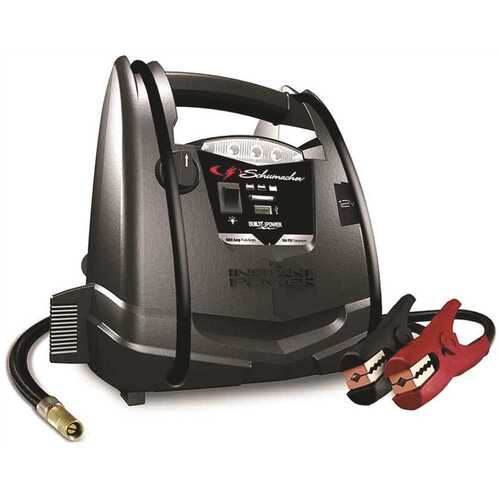 SCHUMACHER ELECTRIC SJ1330 1000 Peak Amp Portable Power and Jump Starter with Air Compressor