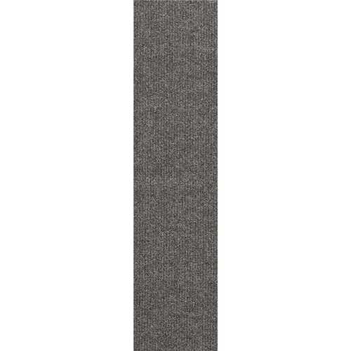 Gray Commercial/Residential 9 in. x 36 in. Peel and Stick Carpet Tile Plank 16 Tiles/Case (36 sq. ft.)