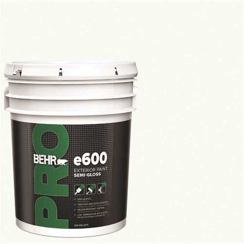 5 gal. e600 White Semi-Gloss Acrylic Exterior Paint