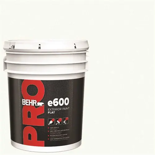 BEHR PRO PR61005 5 gal. e600 White Flat Exterior Paint