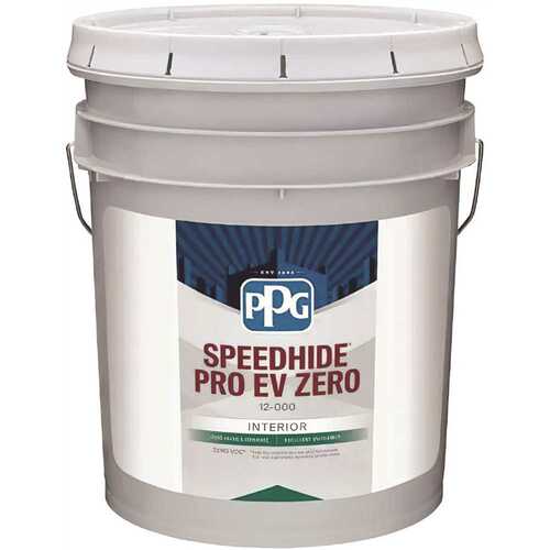 DEFT/PPG ARCHITECTURAL FIN 12110XI5-WHITE Speedhide Flat Interior Paint, White