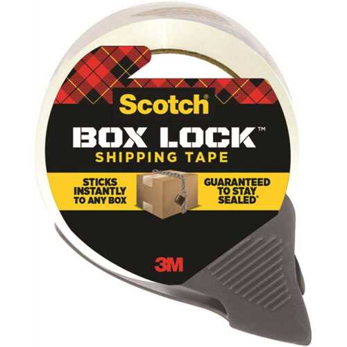 SCOTCH 3950-RD-DC Box Lock 1.88 in. x 54.6 yds. Packaging Tape with Dispenser