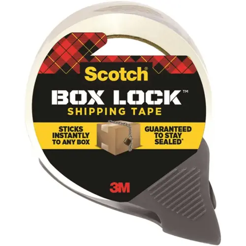 Box Lock 1.88 in. x 54.6 yds. Packaging Tape with Dispenser - pack of 12