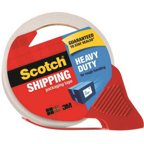 SCOTCH 3850-RD-DC 1.88 in. W x 54.6 yds. Heavy Duty Shipping Packaging Tape with Dispenser